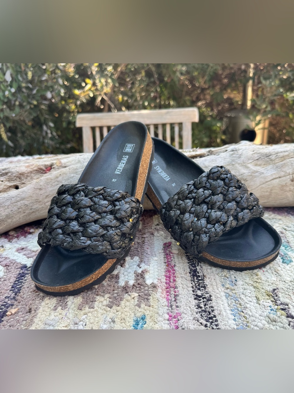 Verbenas black leather slides
Sz EU/IT 37
US 6.5/7